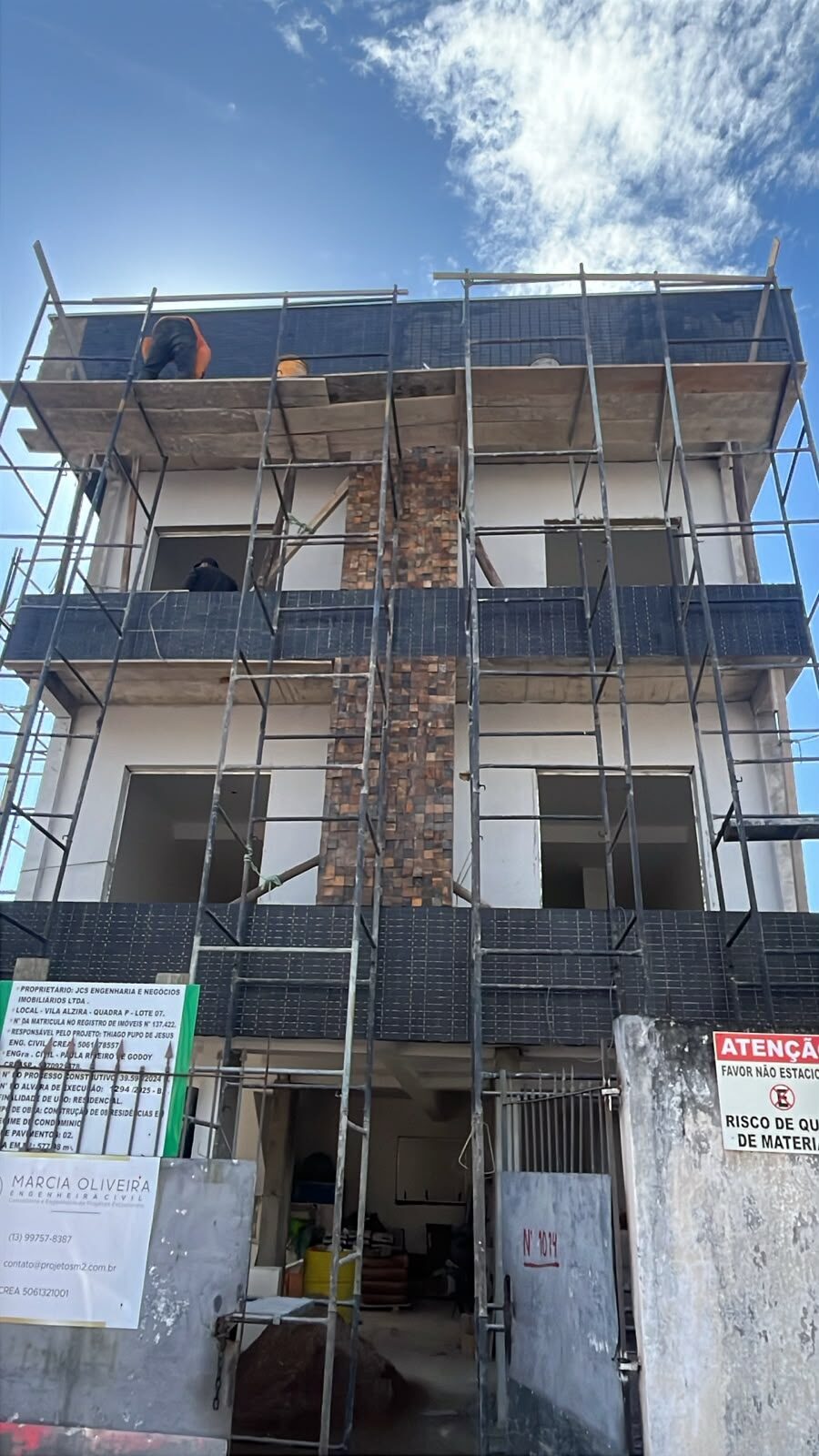Obra em andamento do Residencial Maria Nice dos Santos